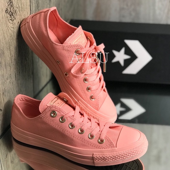 Converse Ctas Ox Canvas Pale Coral Women’s Sneaker - Picture 4 of 9